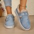 Chaussures à Tige Basse Femmes Décontracté Bloc de Couleur Toutes Les Saisons Polyester Quotidien à Talon Plat Bout Fermé Caoutchouc à Enfiler