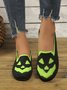 Chaussures à Tige Basse Géométrique Décontracté Toutes Les Saisons Vacances à Talon Plat Toile Caoutchouc à Enfiler Chaussures à Tige Basse pour Femmes