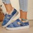 Chaussures à Tige Basse Femmes Décontracté Bloc de Couleur Toutes Les Saisons Polyester Quotidien à Talon Plat Bout Fermé Caoutchouc à Enfiler