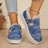 Chaussures à Tige Basse Femmes Décontracté Bloc de Couleur Toutes Les Saisons Polyester Quotidien à Talon Plat Bout Fermé Caoutchouc à Enfiler