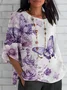 Blouses Femmes Décontracté Floral Été Polyester Aucune élasticité Coupe Régulière Régulier Droit Régulier