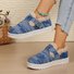 Chaussures à Tige Basse Femmes Décontracté Bloc de Couleur Toutes Les Saisons Polyester Quotidien à Talon Plat Bout Fermé Caoutchouc à Enfiler