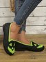 Chaussures à Tige Basse Géométrique Décontracté Toutes Les Saisons Vacances à Talon Plat Toile Caoutchouc à Enfiler Chaussures à Tige Basse pour Femmes