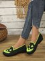 Chaussures à Tige Basse Géométrique Décontracté Toutes Les Saisons Vacances à Talon Plat Toile Caoutchouc à Enfiler Chaussures à Tige Basse pour Femmes