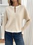 Cardigans Femmes Rayé Décontracté Printemps / Automne Polyester Quotidien Coupe Régulière Col Rond Régulier Élasticité moyenne