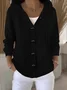 Cardigans Femmes Décontracté Plain Hiver Polyester Faire la navette Ample Sans Manches Droit Élasticité moyenne