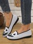 Chaussures à Tige Basse Géométrique Décontracté Toutes Les Saisons Vacances à Talon Plat Toile Caoutchouc à Enfiler Chaussures à Tige Basse pour Femmes