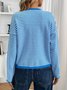 Cardigans Femmes Rayé Décontracté Printemps / Automne Polyester Quotidien Coupe Régulière Col Rond Régulier Élasticité moyenne