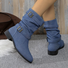 Bottes Décontracté Plain Automne Quotidien Cuir Bout Fermé Caoutchouc à Enfiler Bottes droites pour Femmes