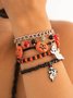 Bracelets Femmes Motif d'araignée Sexy Toutes Les Saisons Roulotté Faire la navette Cristal Toussaint multicouche Bracelet