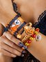 Bracelets Femmes Motif d'araignée Sexy Toutes Les Saisons Roulotté Faire la navette Cristal Toussaint multicouche Bracelet