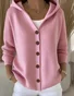 Cardigans Décontracté Floral Printemps / Automne Sweat-shirt à Capuche Quotidien Manches Longues Trapèze Régulier Élasticité moyenne pour Femmes