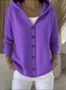 Cardigans Décontracté Floral Printemps / Automne Sweat-shirt à Capuche Quotidien Manches Longues Trapèze Régulier Élasticité moyenne pour Femmes