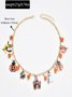 Collier Chat Rue Toutes Les Saisons Chaîne Fête Métal Toussaint Chaîne Colliers pour Femmes