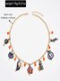 Collier Chat Rue Toutes Les Saisons Chaîne Fête Métal Toussaint Chaîne Colliers pour Femmes