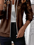 Micro-élasticité Sweat-shirt à Capuche Manches Longues Régulier Floral Sweat à capuche zippé Blouson Imprimé pour Femmes