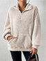 Sweat-shirts Femmes Féminin Plain Printemps / Automne Poids lourd Micro-élasticité Quotidien Manches Longues Trapèze Faux Col