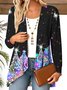 Blouses Femmes Décontracté Printemps / Automne Noël Col V Micro-élasticité Quotidien Coupe Régulière Régulier Trapèze