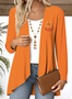 Blouses Décontracté Printemps / Automne Toussaint Col V Micro-élasticité Quotidien Coupe Régulière Trapèze Régulier pour Femmes