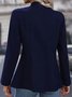 Manches Longues Régulier Plain Blouson pour Femmes