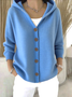 Cardigans Décontracté Floral Printemps / Automne Sweat-shirt à Capuche Quotidien Manches Longues Trapèze Régulier Élasticité moyenne pour Femmes