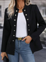 Manches Longues Régulier Plain Blouson pour Femmes