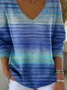 Pulls Décontracté Ombre Printemps / Automne Micro-élasticité Coupe Régulière Manches Longues Régulier Trapèze Régulier pour Femmes