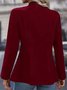 Manches Longues Régulier Plain Blouson pour Femmes