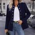 Manches Longues Régulier Plain Blouson pour Femmes