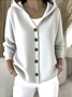 Cardigans Décontracté Floral Printemps / Automne Sweat-shirt à Capuche Quotidien Manches Longues Trapèze Régulier Élasticité moyenne pour Femmes
