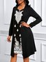 Femmes Géométrique Noir Col V Confortable Robe Maxi Décontracté