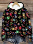 à Capuche Femmes Décontracté Printemps / Automne Noël Coton Micro-élasticité Ample Manches Longues Droit Régulier