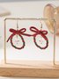 Boucles d'oreilles Femme Bloc de Couleur Urbain Toutes Les Saisons Joint Fendu Fête Métal Résine Noël Pendre