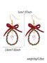 Boucles d'oreilles Femme Bloc de Couleur Urbain Toutes Les Saisons Joint Fendu Fête Métal Résine Noël Pendre