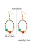 Boucles d'oreilles Femme Bloc de Couleur Urbain Toutes Les Saisons Joint Fendu Fête Métal Résine Noël Pendre