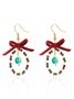 Boucles d'oreilles Femme Bloc de Couleur Urbain Toutes Les Saisons Joint Fendu Fête Métal Résine Noël Pendre
