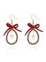 Boucles d'oreilles Femme Bloc de Couleur Urbain Toutes Les Saisons Joint Fendu Fête Métal Résine Noël Pendre