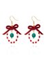 Boucles d'oreilles Femme Bloc de Couleur Urbain Toutes Les Saisons Joint Fendu Fête Métal Résine Noël Pendre
