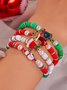 Bracelets Décontracté Plain Toutes Les Saisons Joint Fendu Faire la navette Noël multicouche Bracelet Céramique pour Femme