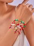 Bracelets Décontracté Plain Toutes Les Saisons Joint Fendu Faire la navette Noël multicouche Bracelet Céramique pour Femme