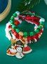 Bracelets Décontracté Plain Toutes Les Saisons Joint Fendu Faire la navette Noël multicouche Bracelet Céramique pour Femme