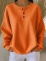 T-shirts Femmes Simple Plain Printemps / Automne Polyester Faire la navette Ample Col Rond Droit Régulier