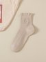 Chaussettes Femmes Simple Motifs de broderie Toutes Les Saisons Coton Brodé Anti-bactérien Quotidien Chaussettes sur le mollet Régulier