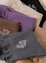Chaussettes Femmes Simple Motifs de broderie Toutes Les Saisons Coton Brodé Anti-bactérien Quotidien Chaussettes sur le mollet Régulier