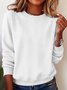 Sweat-shirts Décontracté Plain Printemps / Automne Quotidien Coupe Régulière Manches Longues Col Rond Trapèze Régulier pour Femmes
