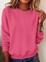 Sweat-shirts Décontracté Plain Printemps / Automne Quotidien Coupe Régulière Manches Longues Col Rond Trapèze Régulier pour Femmes