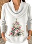 Pulls Femmes Décontracté Printemps / Automne Noël Coton Quotidien Coupe Régulière Régulier Trapèze Régulier