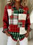 Chemises Femmes Géométrique Décontracté Printemps / Automne Polyester Aucune élasticité Ample Manches Longues Droit Régulier