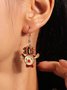 Boucles d'oreilles Femme Rétro Toutes Les Saisons Motif d'Étoile Métal Faire la navette Métal Noël Pendre