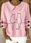 Pulls Décontracté Imprimé d'Animal Printemps / Automne Quotidien Coupe Régulière Col Châle Régulier Régulier Élasticité moyenne pour Femmes